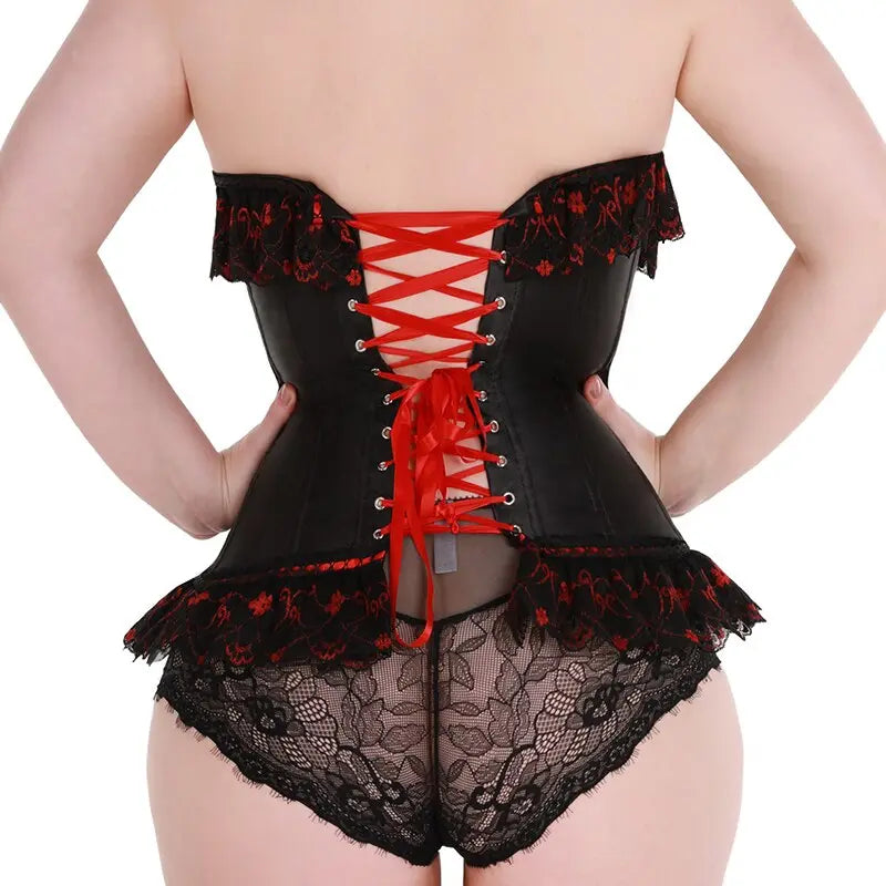 LacyNighty™ Model CT412 LORETTA LACE LINGERIE OVERBUST CORSET