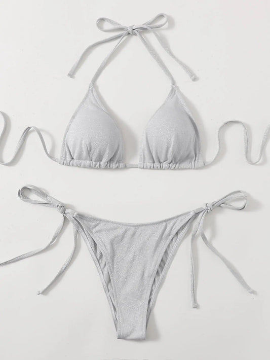 Glisten Bikini - Silver Lavah Intimates bikini