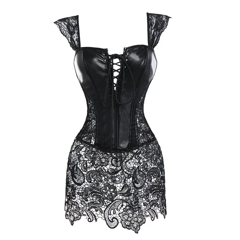 LacyNighty™ Model CD303 LORETTA LACE LINGERIE Corset Dress