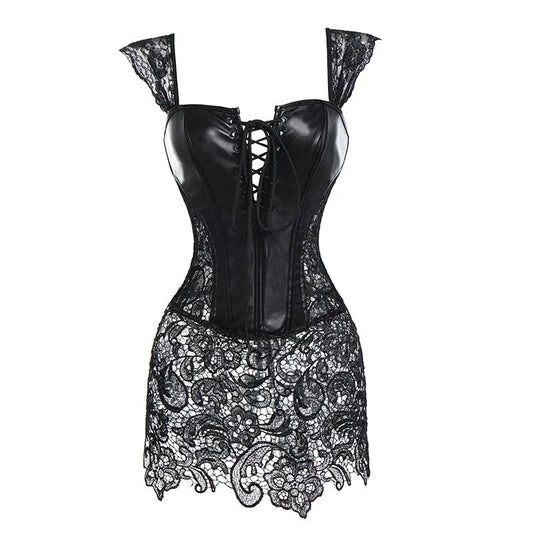LacyNighty™ Model CD303 LORETTA LACE LINGERIE Corset Dress
