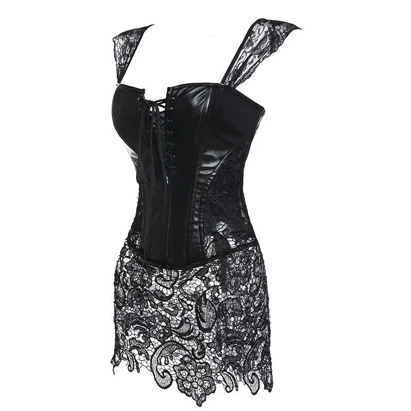 LacyNighty™ Model CD303 LORETTA LACE LINGERIE Corset Dress