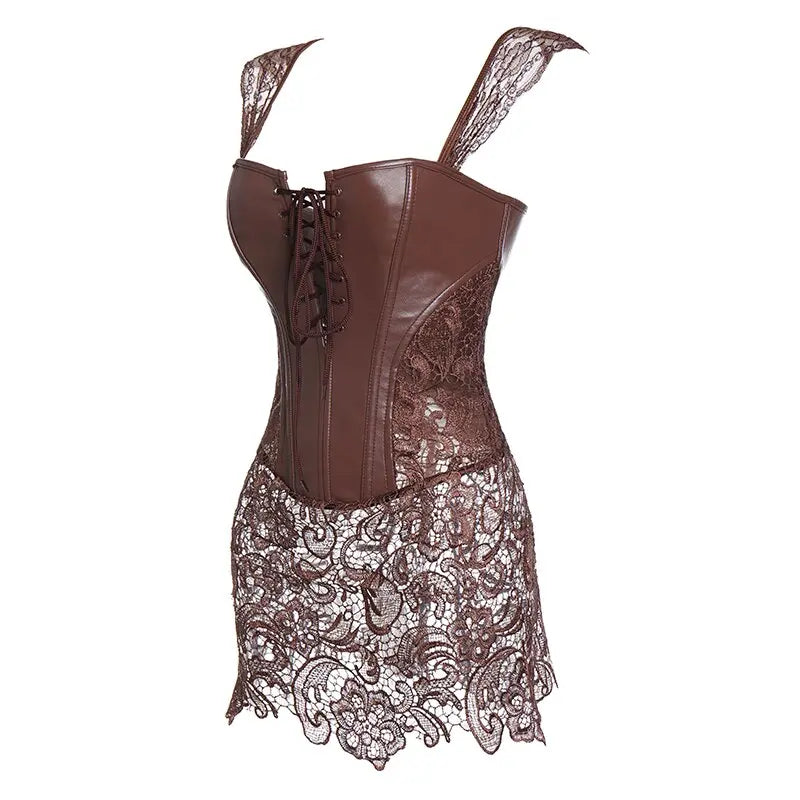 LacyNighty™ Model CD303 LORETTA LACE LINGERIE Corset Dress
