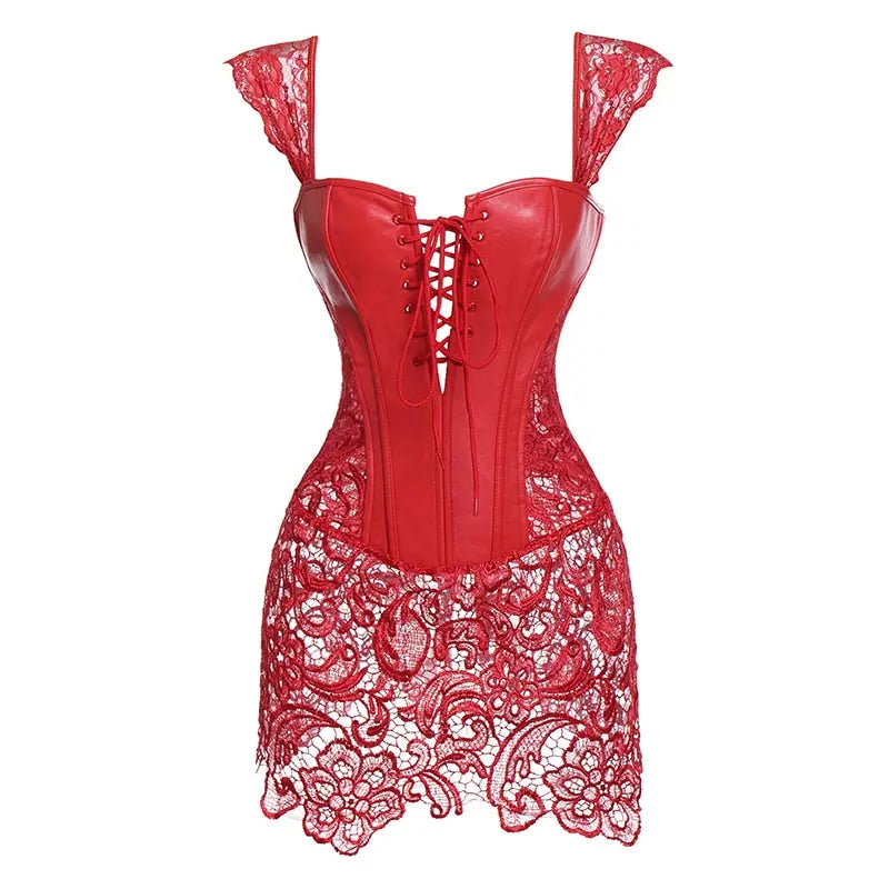LacyNighty™ Model CD303 LORETTA LACE LINGERIE Corset Dress