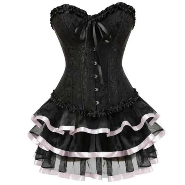 LacyNighty™ Model CD322 LORETTA LACE LINGERIE Corset Dress