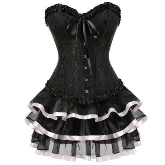 LacyNighty™ Model CD322 LORETTA LACE LINGERIE Corset Dress