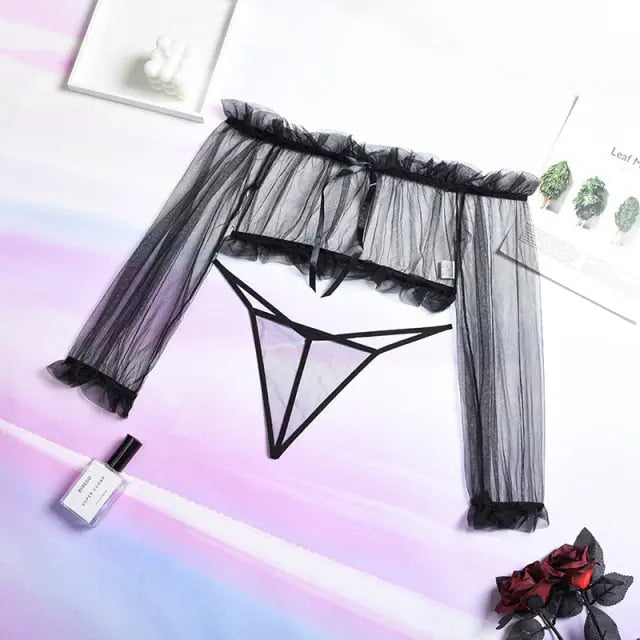 LaycyNighty™ Pina's Off Shoulder Set LacyNighty0312 Lingerie Set