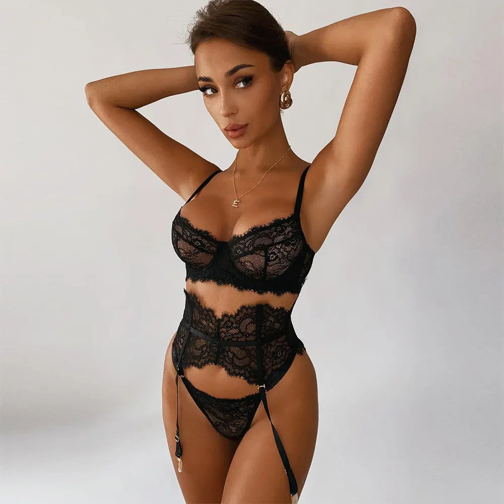 Stefania 3-Piece Set Lavah Intimates lingerie set