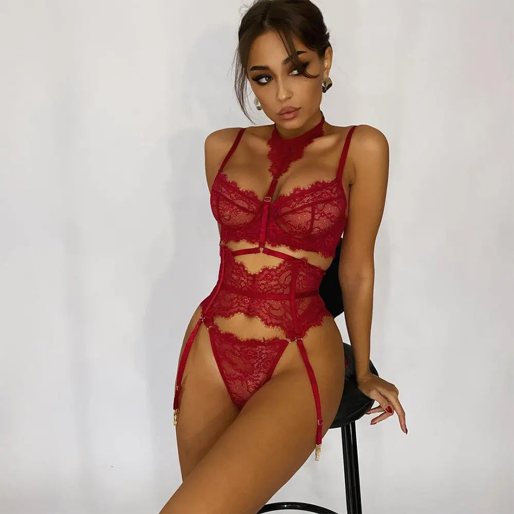 Stefania 3-Piece Set Lavah Intimates lingerie set