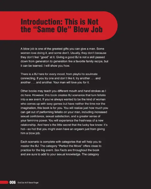 Oral Sex Never Forget: 52 Positions & Techniques Guaranteed to Blow Your Man Away LacyNighty