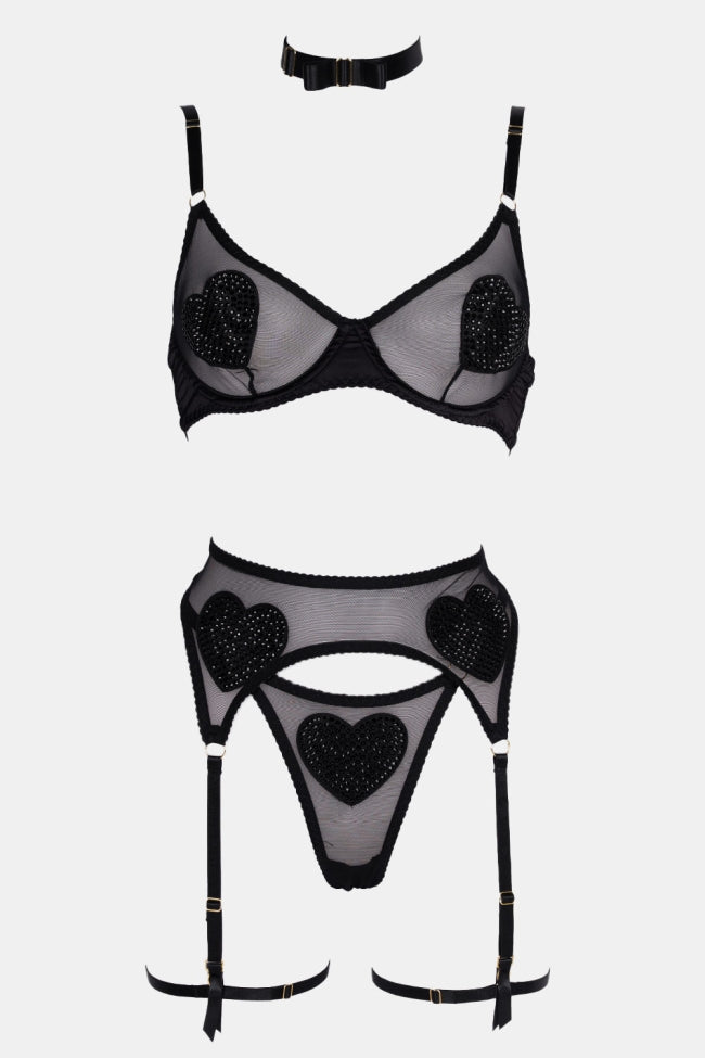 Valentina Heart Noir Set