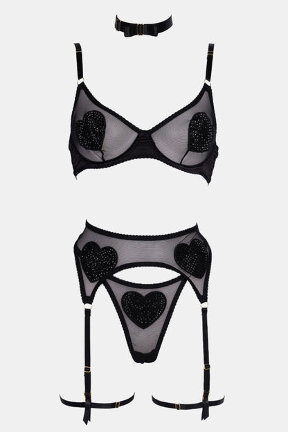 Valentina Heart Noir Set