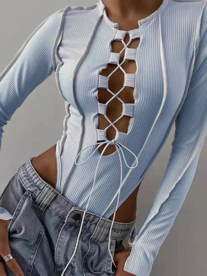 LacyNighty™ Tie Me Up Bodysuit Lacy Nighty