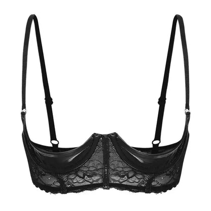Open Cup Leather Lingerie ghalas