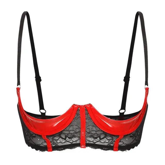 Open Cup Leather Lingerie ghalas