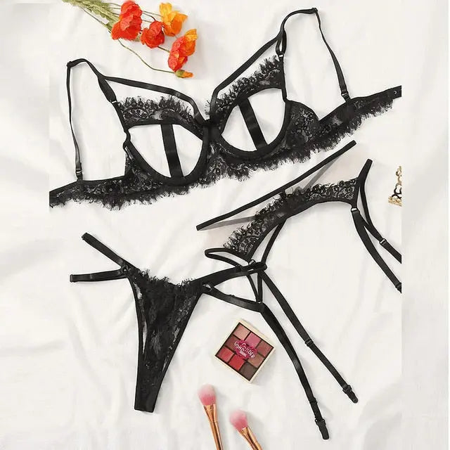 My Black Lace Lingerie Sets Likeyou Store Lingerie & Intimates