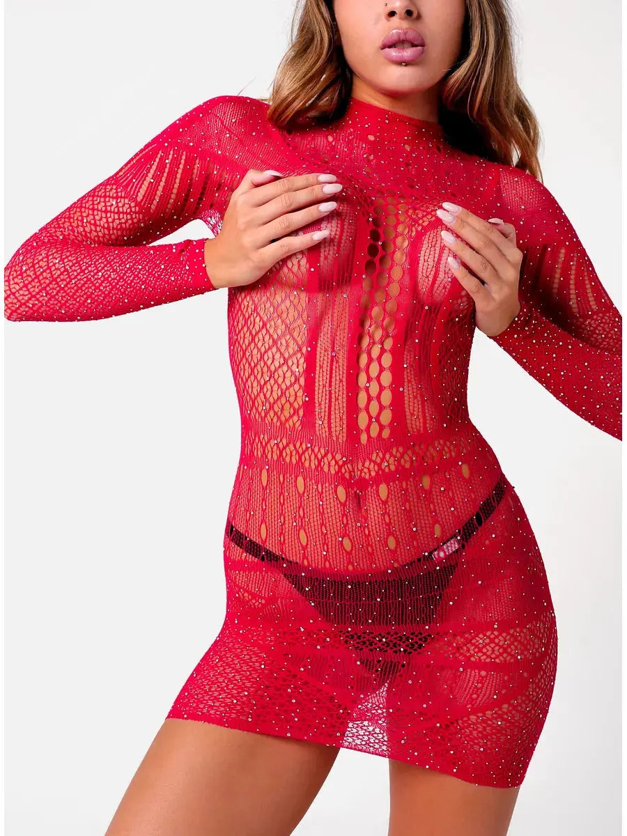 SparkleMesh Allure Bodysuit (7 Colors) Lacy Nighty