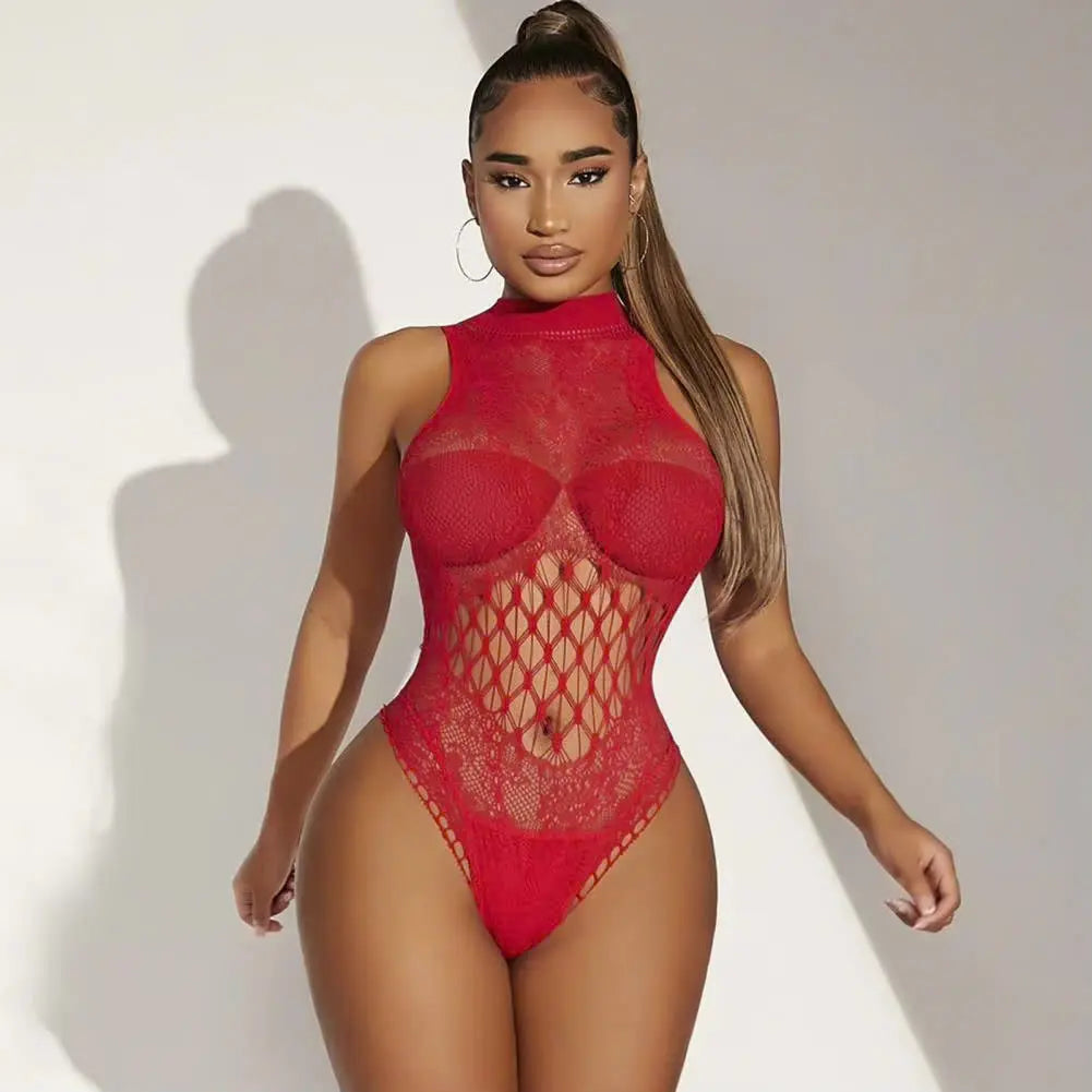 Do You Ever Wonder Fishnet Bodysuit Lavah Intimates
